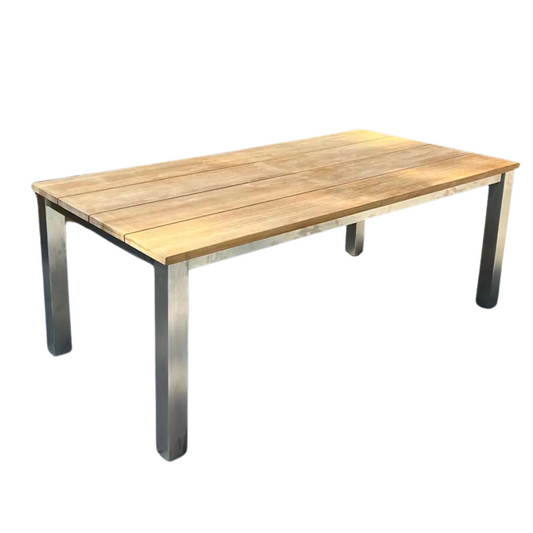 39" x 78" x 98" x 118" Nautica Extension Dining Table w/ Vertical Slats