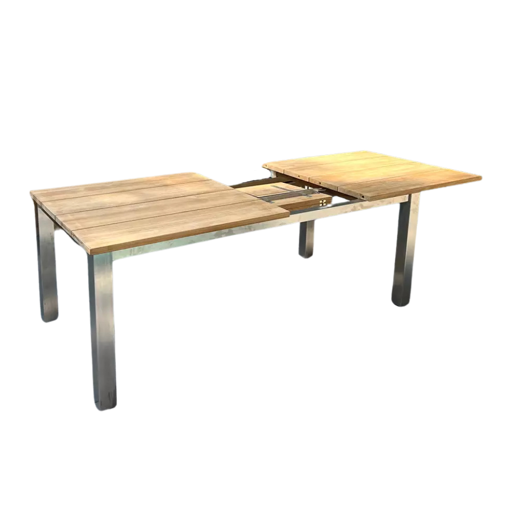 39" x 78" x 98" x 118" Nautica Extension Dining Table w/ Vertical Slats