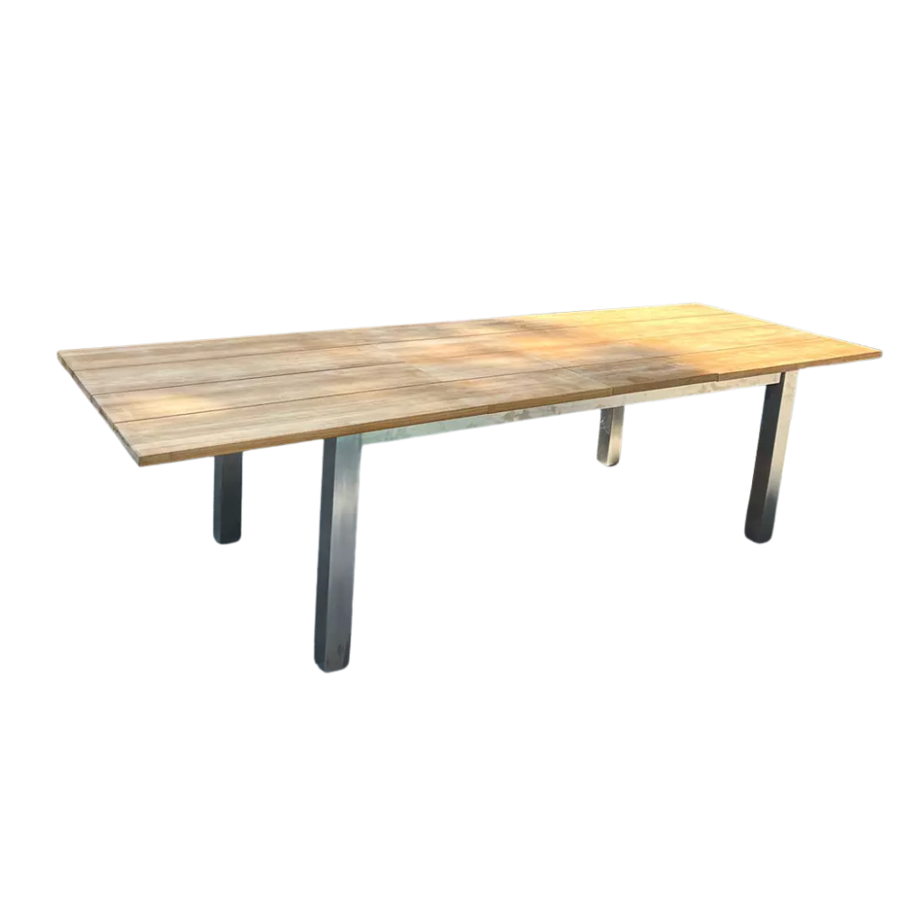 39" x 78" x 98" x 118" Nautica Extension Dining Table w/ Vertical Slats