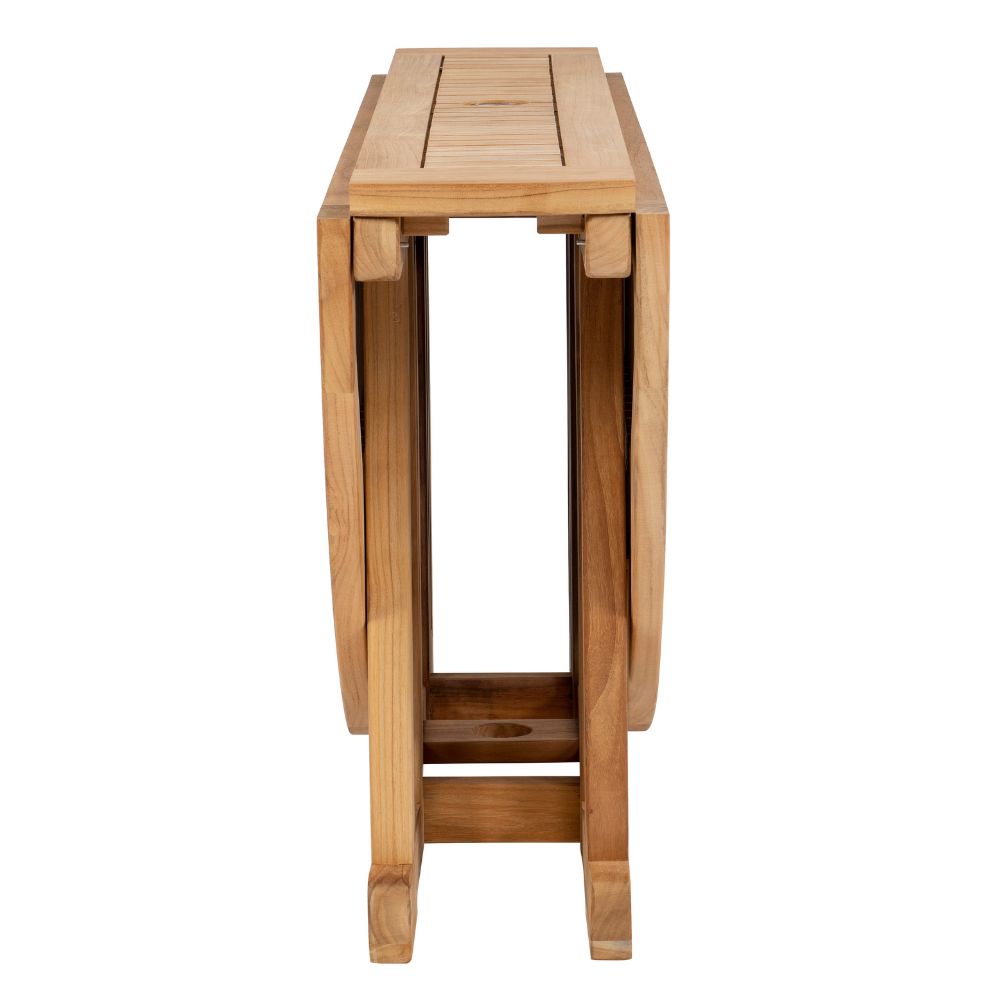 Drop-Leaf Teak Dining Table