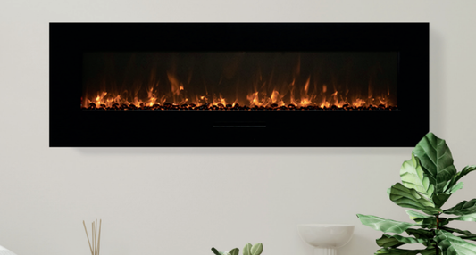 Amantii Smart 60" Flushed Wall Mount Electric Fireplace
