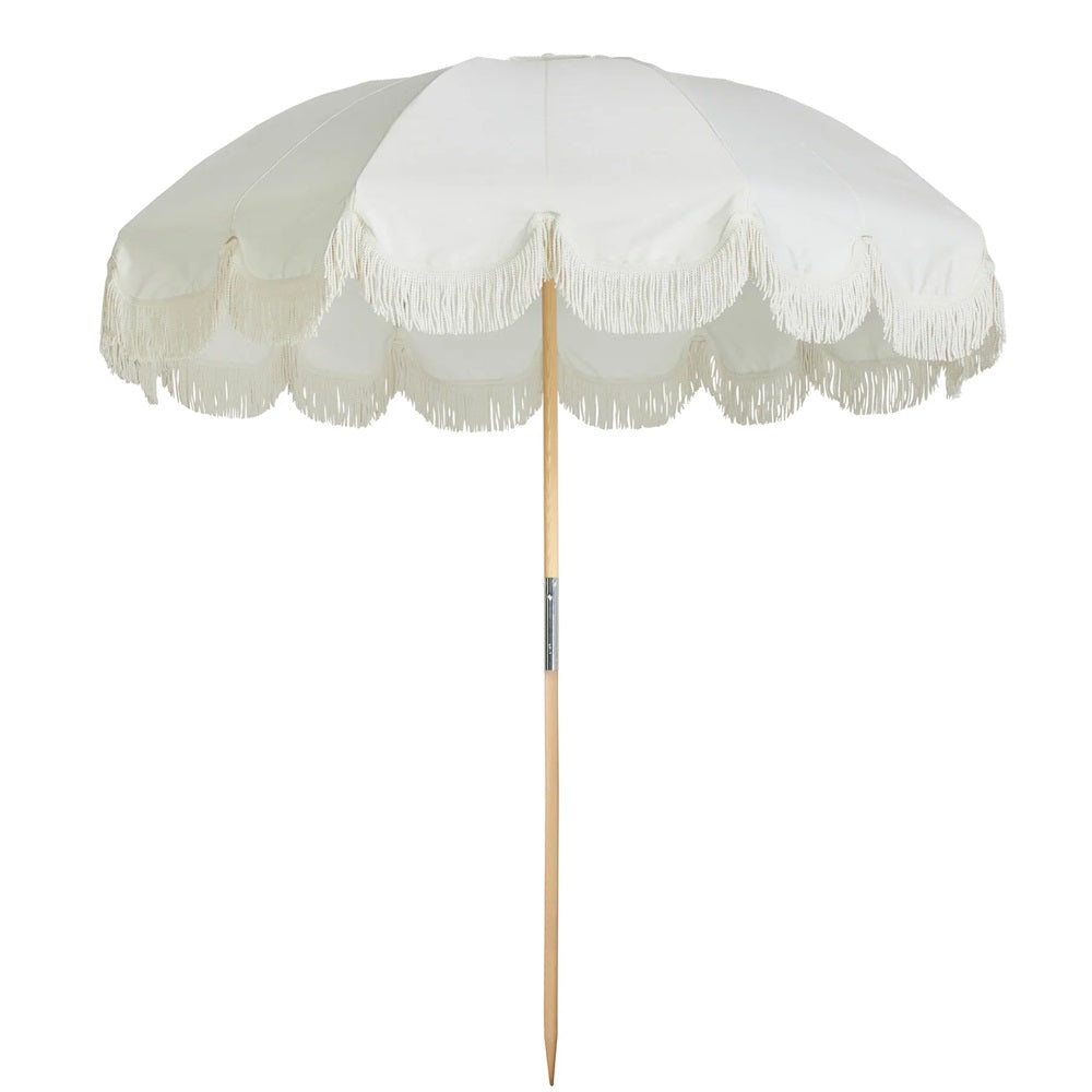7' Round Jardin Market Umbrella with Luxurious Fringing