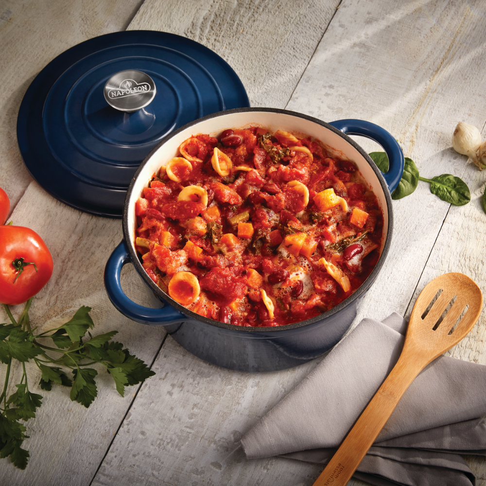 Napoleon Cast Iron Round Casserole Dish