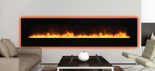 Amantii Smart 88" Flushed Wall Mount Electric Fireplace