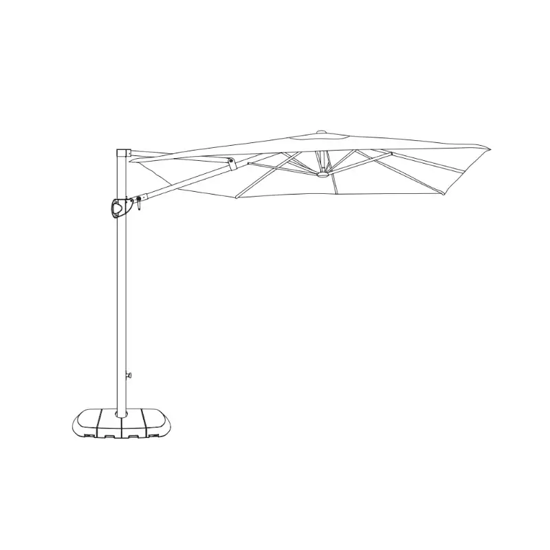 8.2' Square Cantilever with Resin Base