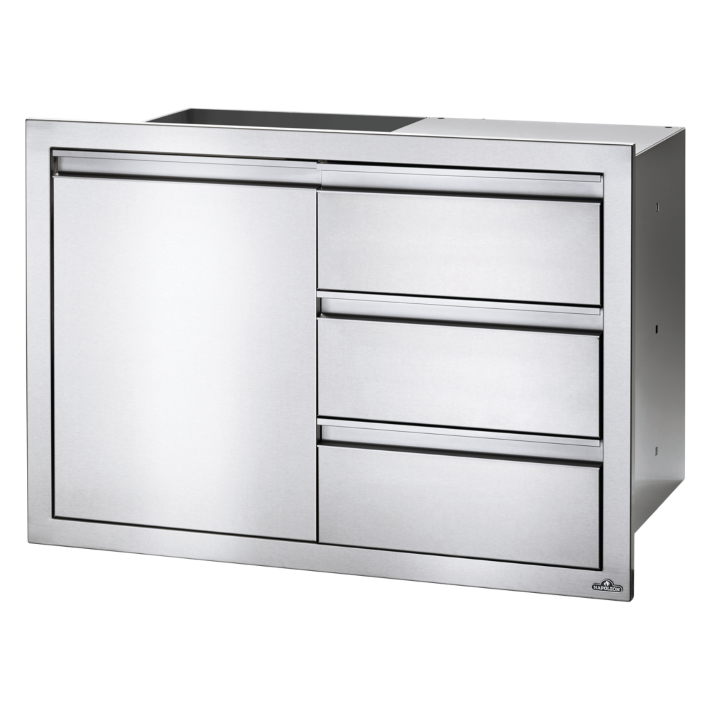 Napoleon 36" x 24" Single Door & Triple Drawer Combo