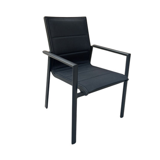 Breeze Padded Sling Dining Arm Chair