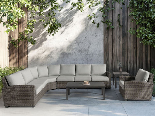 Coral Gables 3pc Sectional with Curved Corner