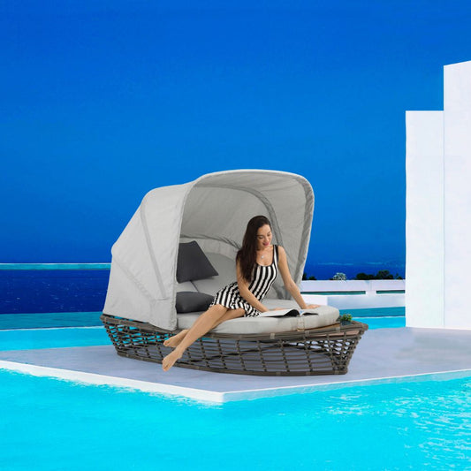 Escapade Boat Double Chaise Lounge with Canopy