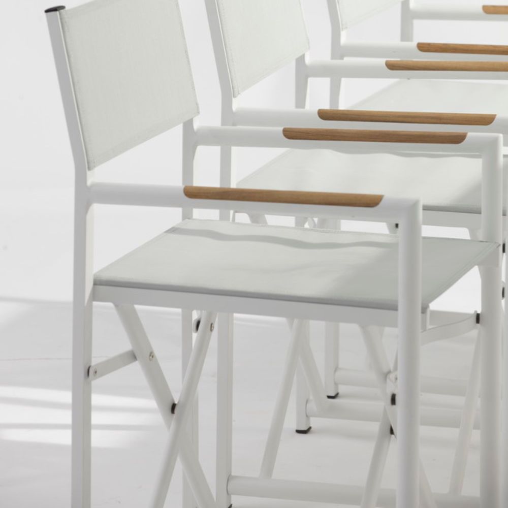 Polo Collection 9pc Dining Set with Director Chairs