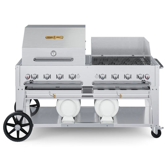 Crown Verity 60" Club Series Gas Grill: Roll Dome & Windguard
