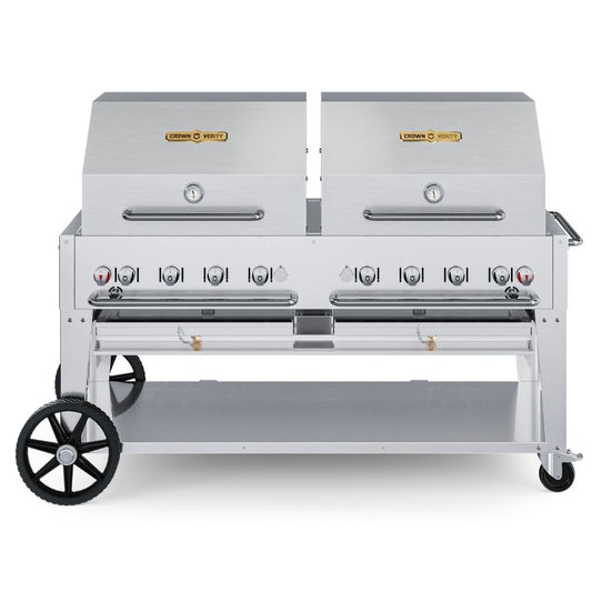 Crown Verity 60" Mobile Grill: Dual Roll Dome