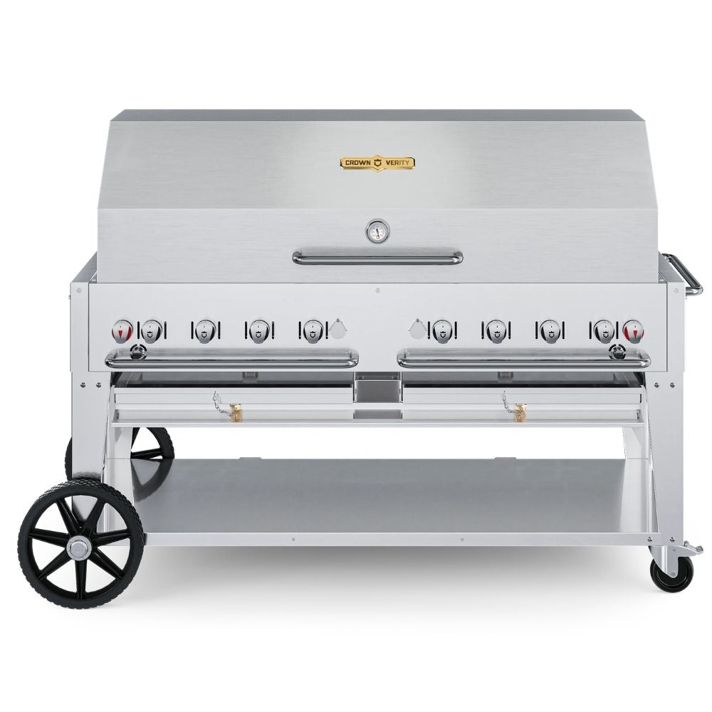 Crown Verity 60" Mobile Grill: Single Roll Dome