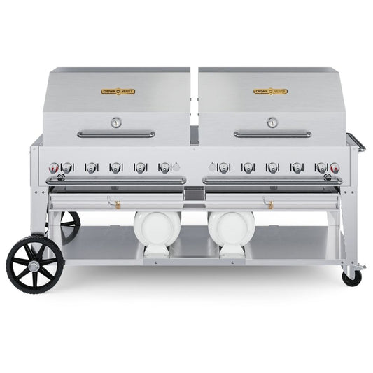 Crown Verity 72" Club Series Gas Grill: Dual Roll Dome