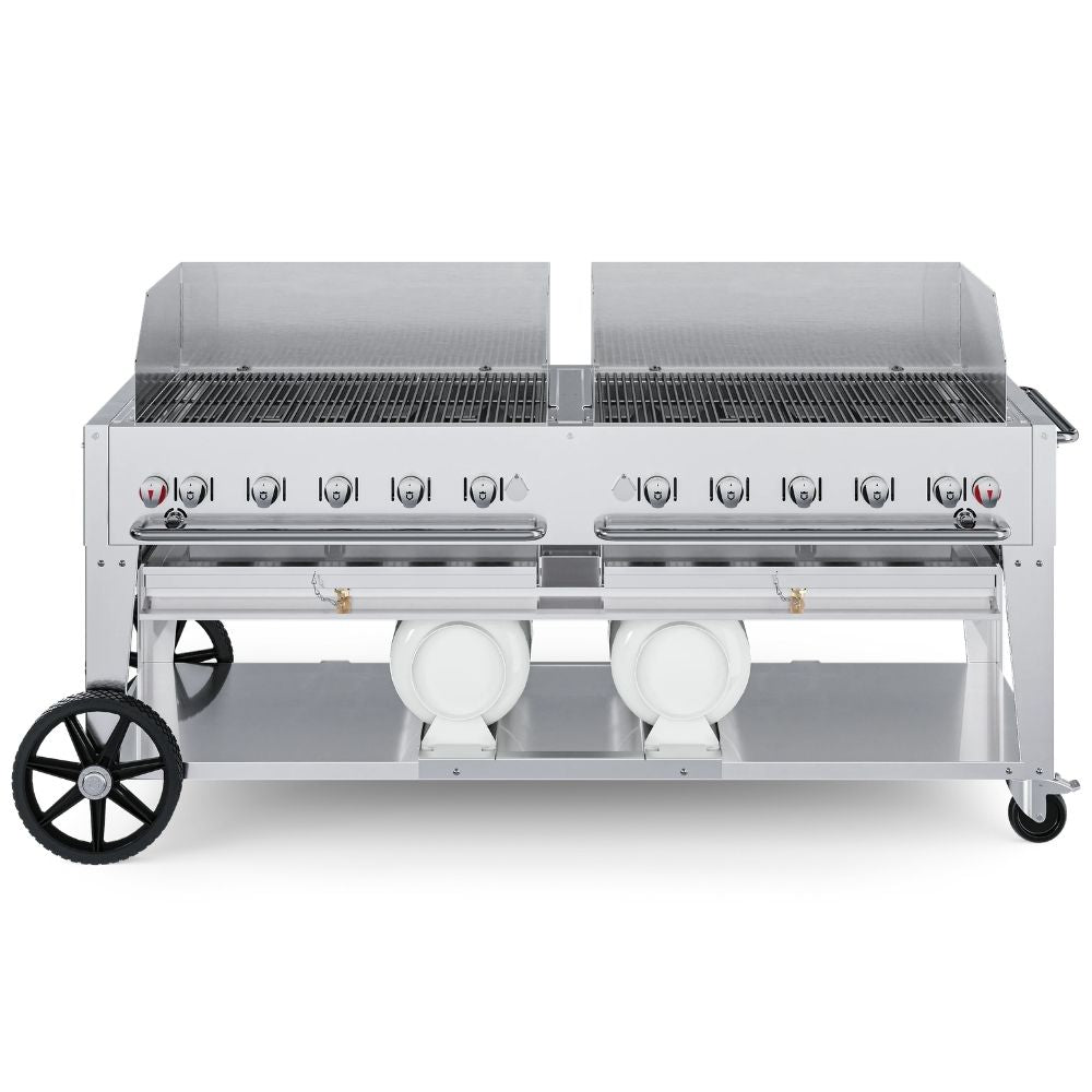 Crown Verity 72" Club Series Gas Grill: Dual Windguards