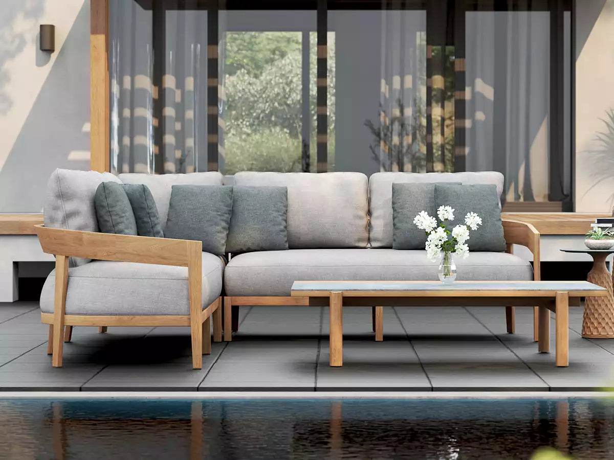 Calvo 3pc Sectional - Cast Silver