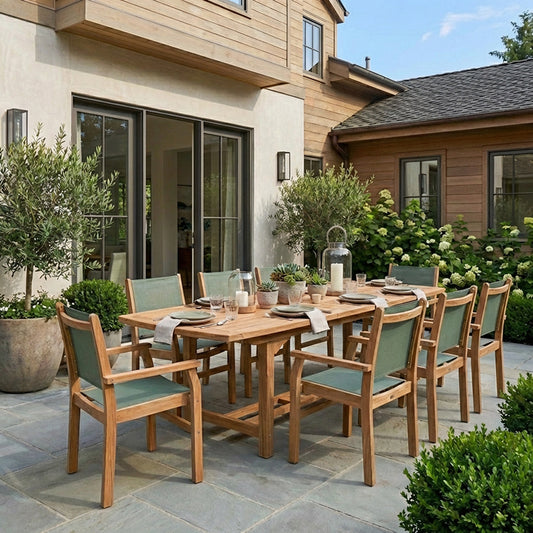 Captiva 9pc Dining Set with Single Leaf Extension Table