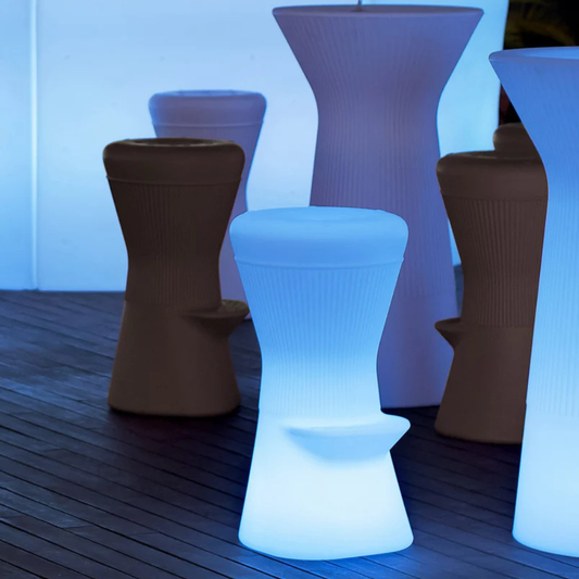Corfu Outdoor Bar Stool with Lights