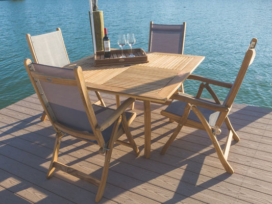 Florida 5pc Square Teak Dining Set