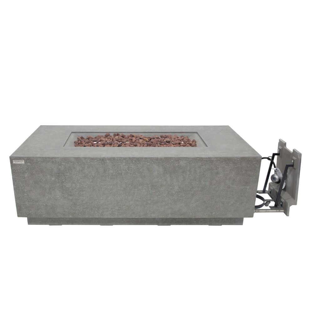 Andes Light Grey Cast Concrete Fire Table