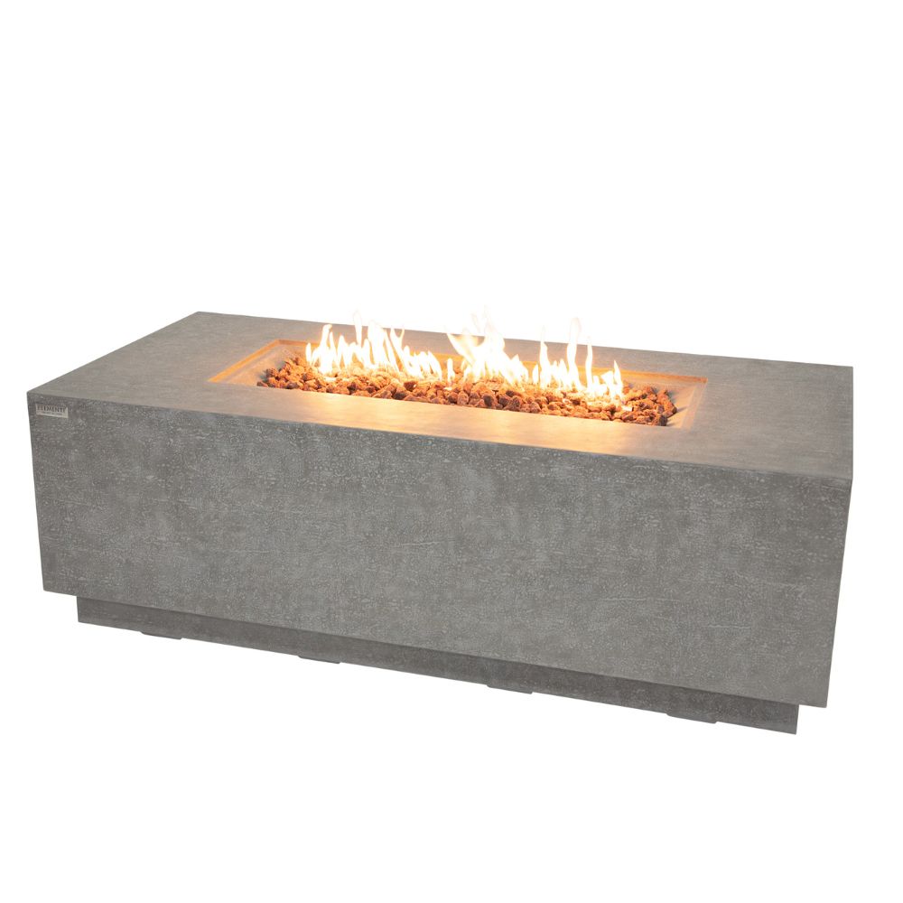 Andes Light Grey Cast Concrete Fire Table
