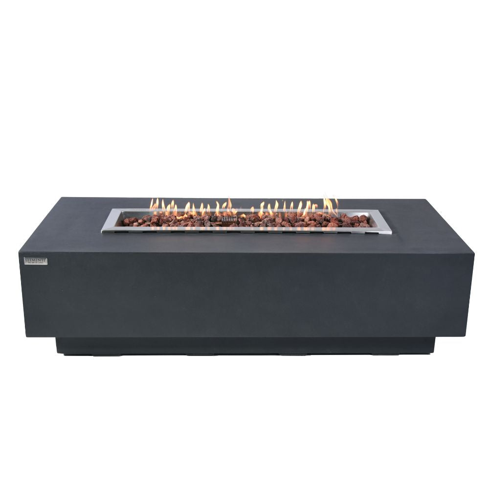 Granville Dark Grey Cast Concrete Fire Table