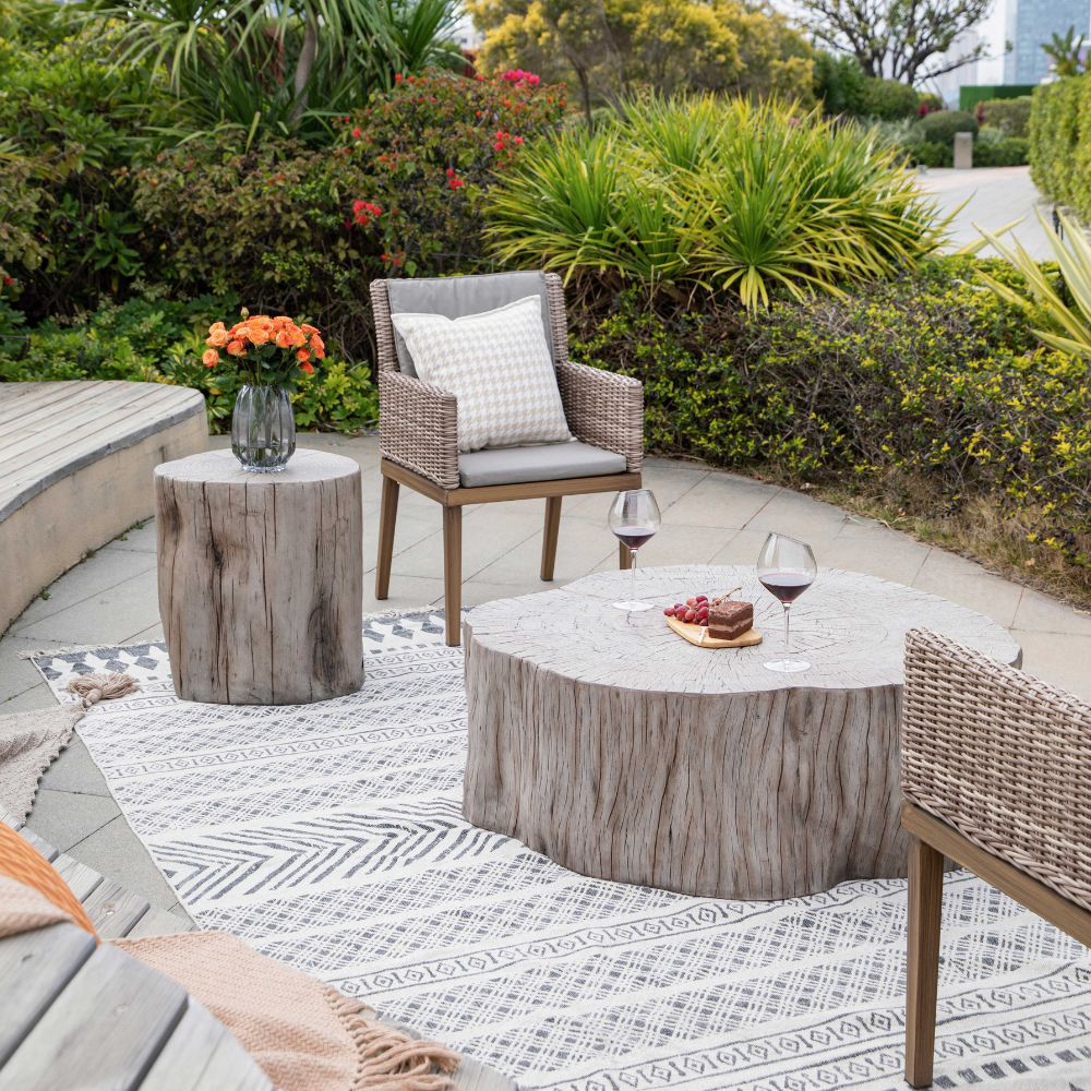 Daintree Wood Series Cast Concrete Side Table