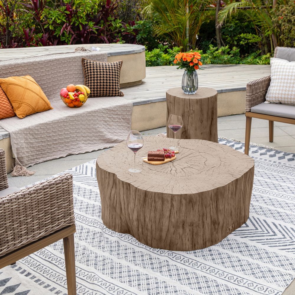 Daintree Wood Series Cast Concrete Side Table