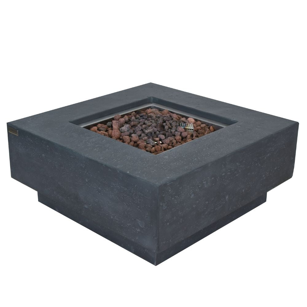 Manhattan Dark Grey Cast Concrete Fire Table