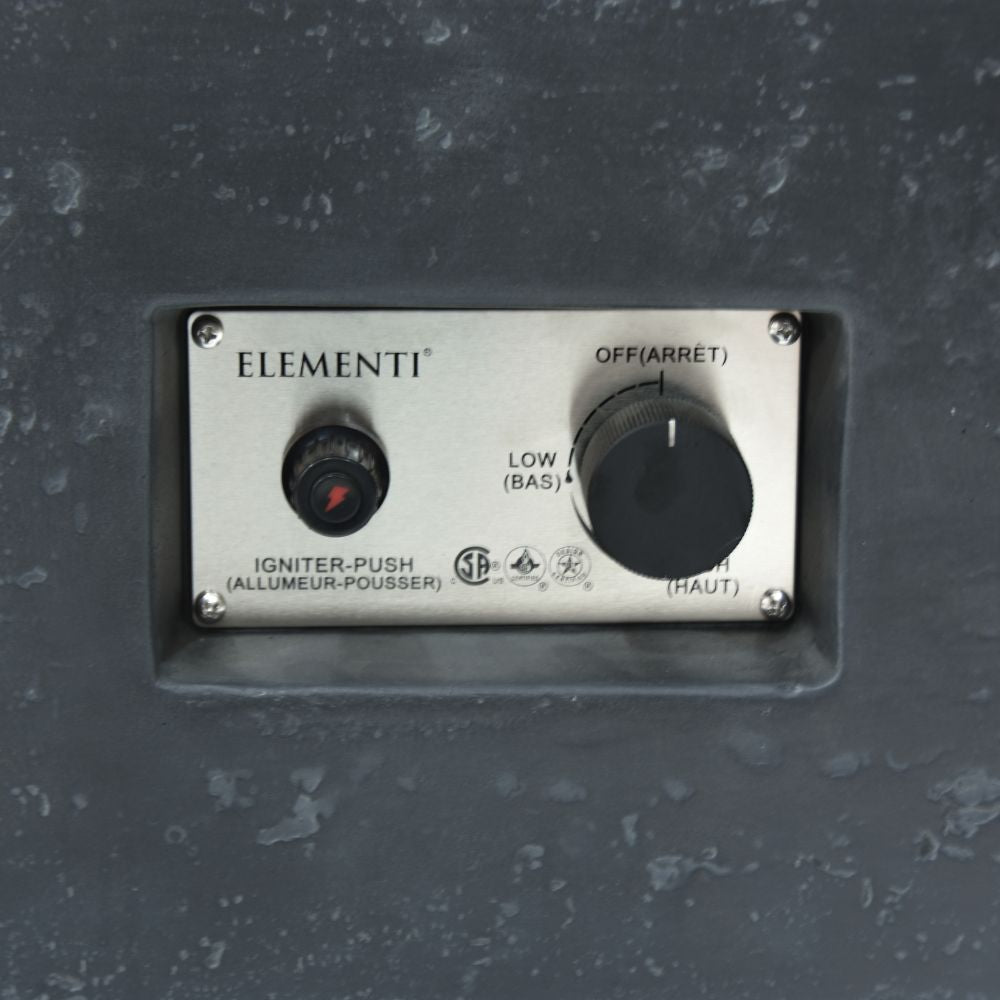 Manhattan Dark Grey Cast Concrete Fire Table