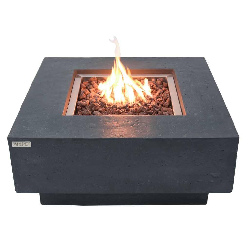 Manhattan Dark Grey Cast Concrete Fire Table