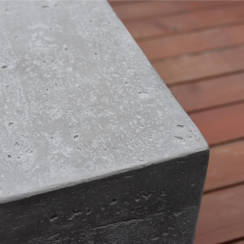 Manhattan Light Grey Cast Concrete Fire Table