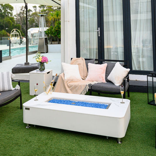 Athens Porcelain Fire Table