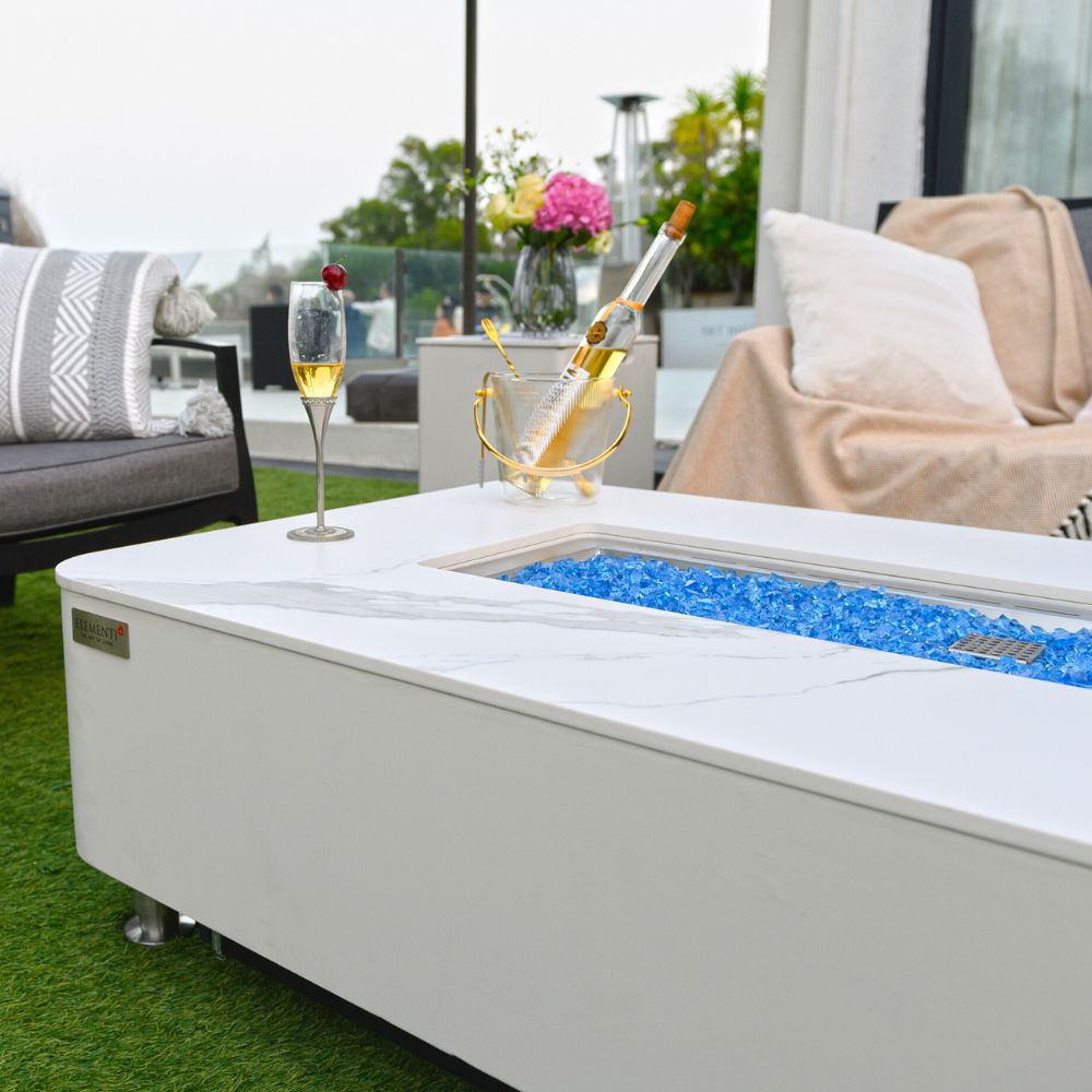 Athens Porcelain Fire Table