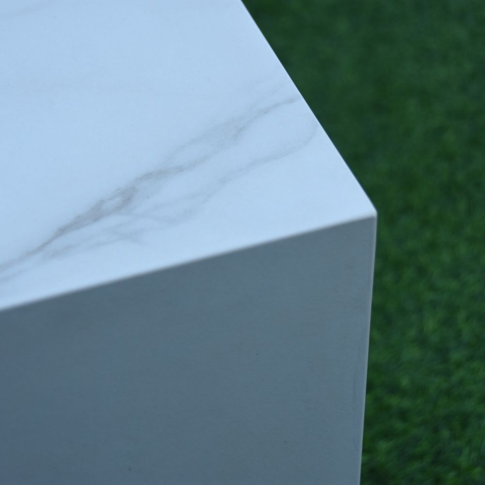Carrara Porcelain Fire Table