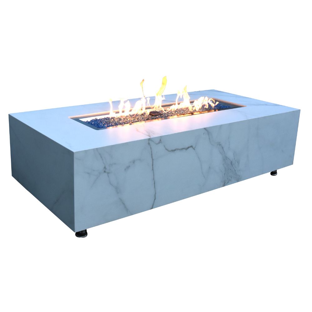 Carrara Porcelain Fire Table