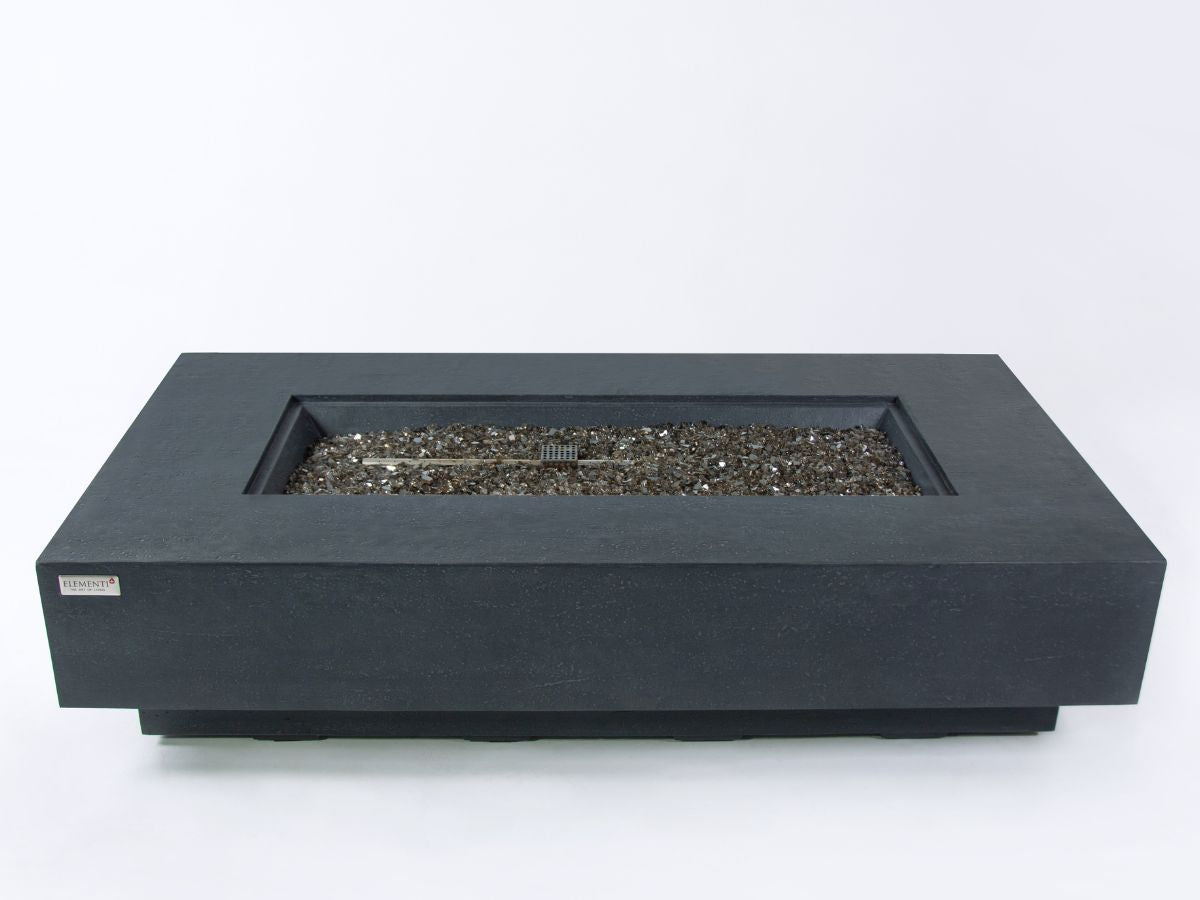 Positano Dark Grey Cast Concrete Fire Table