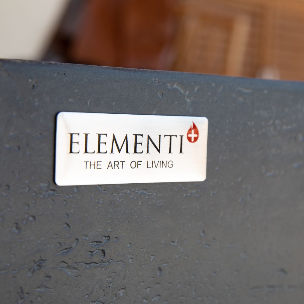 Positano Dark Grey Cast Concrete Fire Table