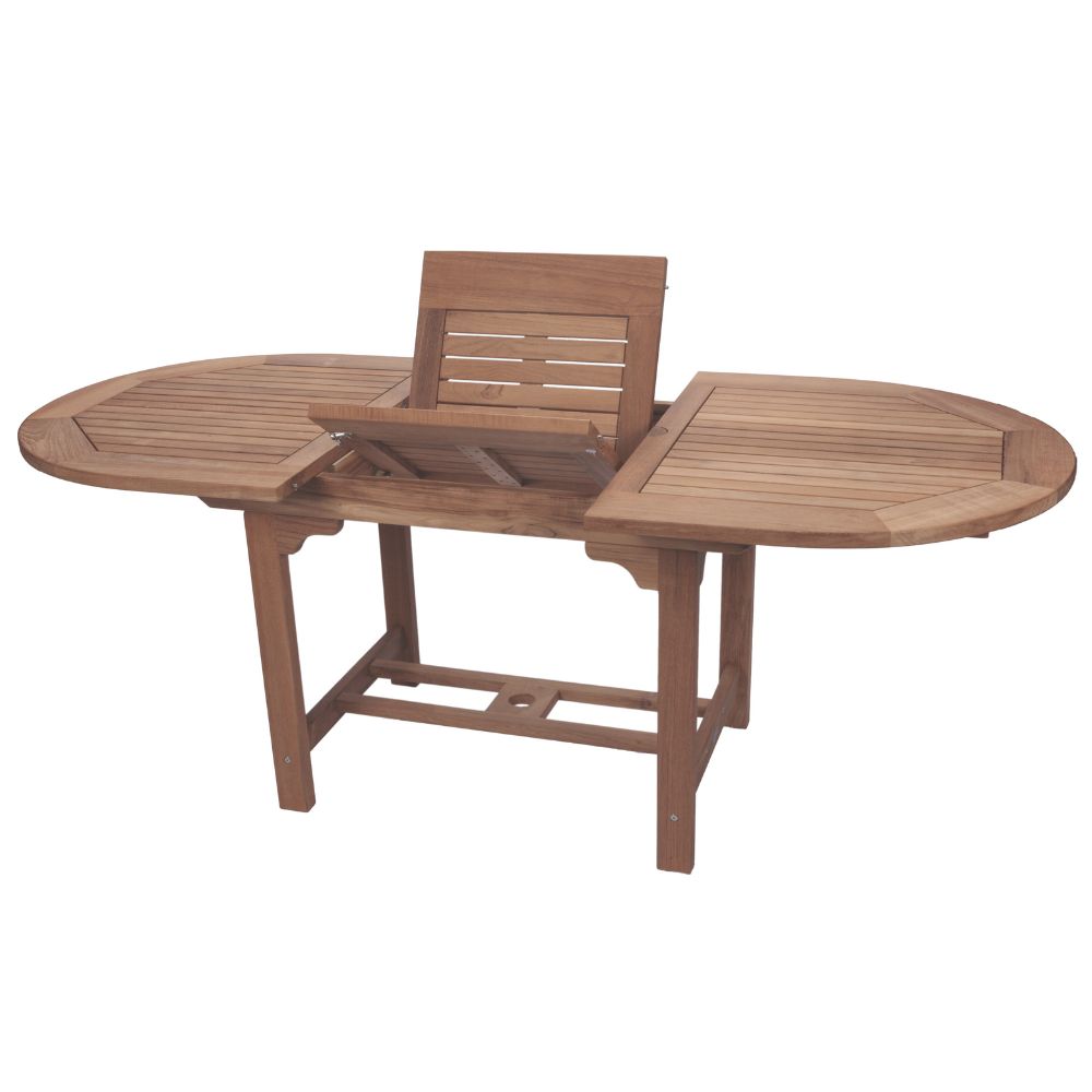 Family Expansion Oval Teak Table