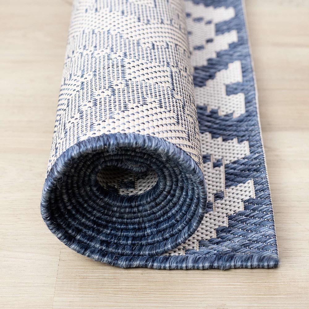 Geo Outdoor Carpet - Navy/Grey
