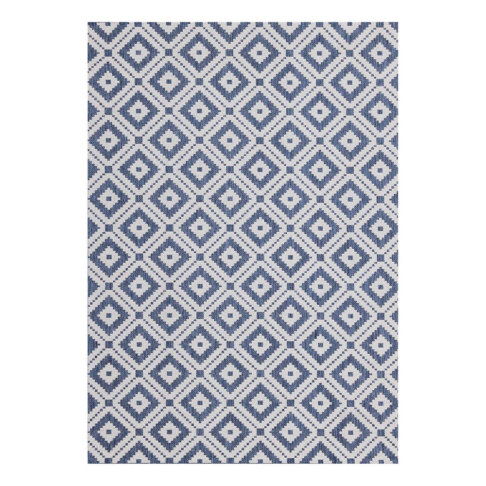 Geo Outdoor Carpet - Navy/Grey