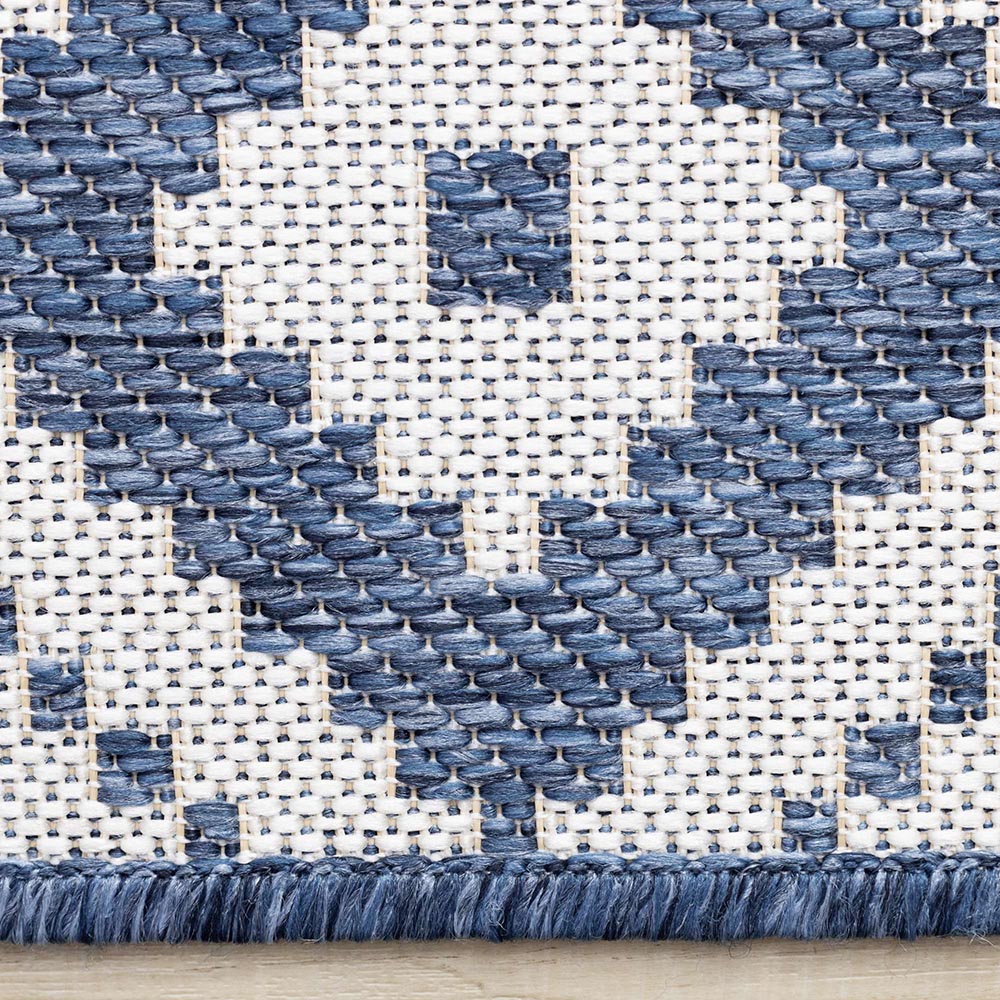Geo Outdoor Carpet - Navy/Grey