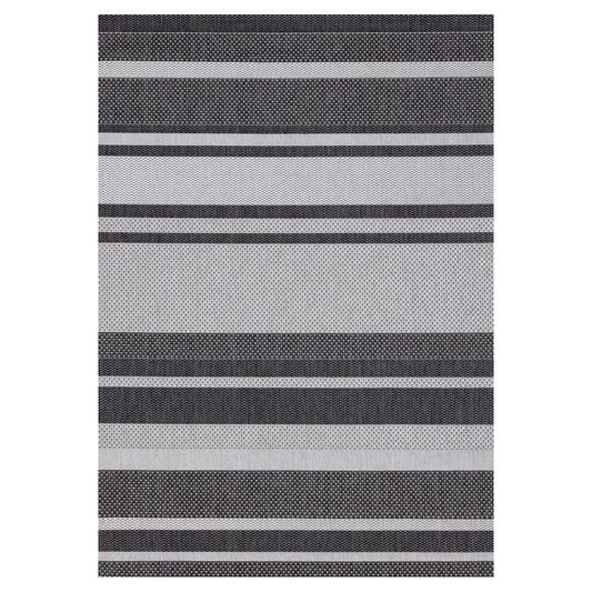 Jasper Outdoor Carpet - Light Grey/Dark Grey Stripe