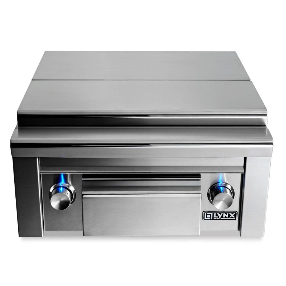 Lynx Side by Side Double Burners with Maple Cutting Board & Drawer
