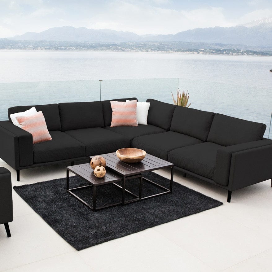 Lazy 2pc Sectional - Sooty Fabric