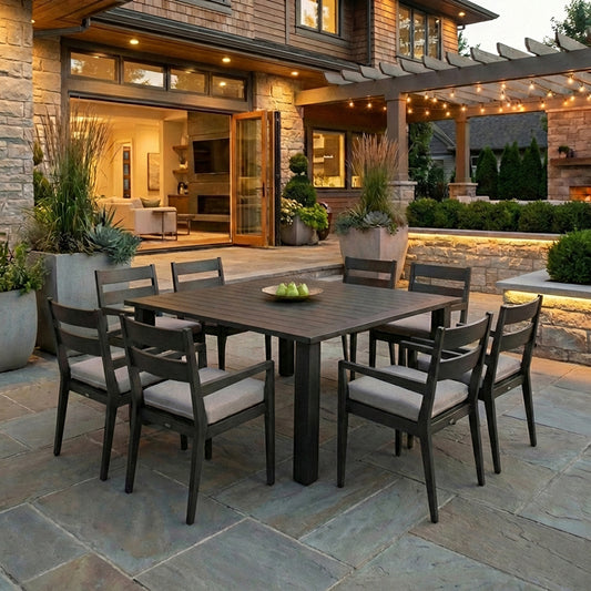 Lucia 9pc Square Dining Set