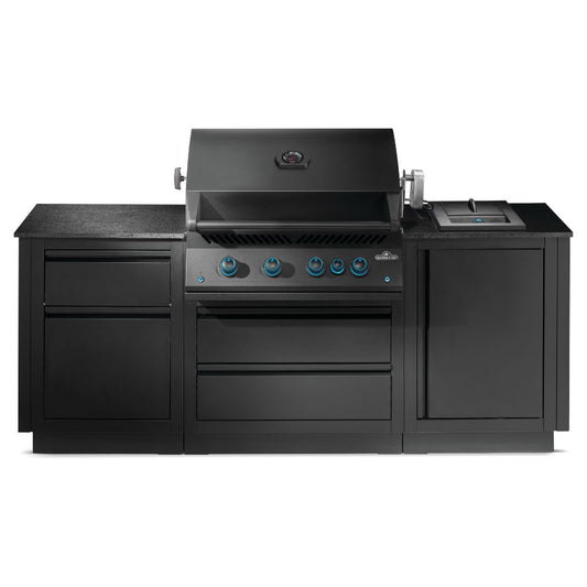 Napoleon Oasis 301 Island Bundle with Built-In 700 Series 32 - Matte Black