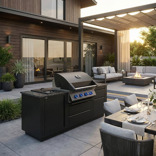 Napoleon Oasis 301 Island Bundle with Built-In 700 Series 32 - Matte Black