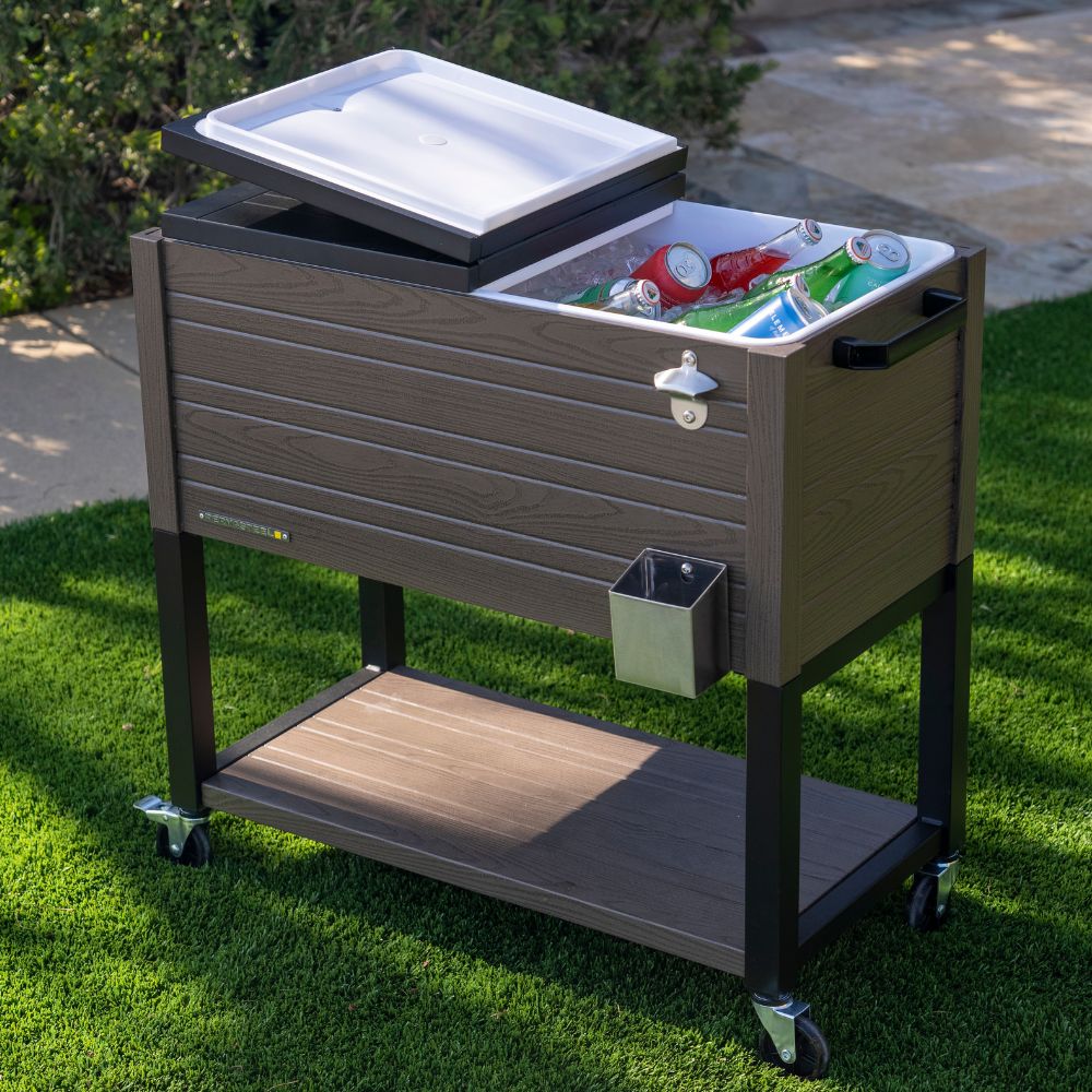 Woodgrain Furniture Style Patio Cooler