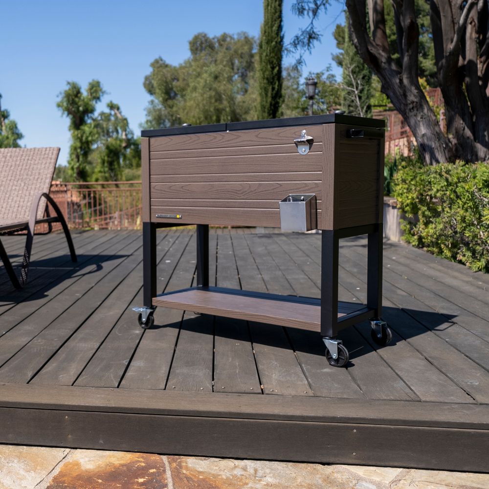 Woodgrain Furniture Style Patio Cooler